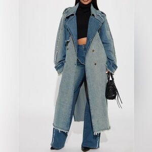 Denim/Jean Trench Jacket